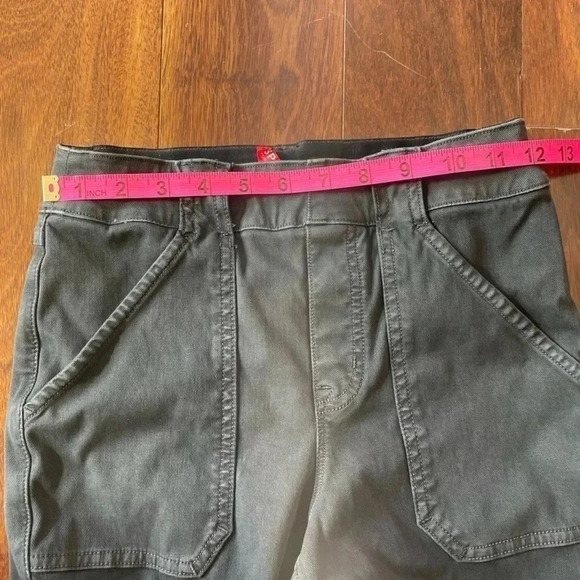 SPANX Twill Tapered Cargo Pant Gray Stretch Womens Pocket Faux Jean Small XS - Picture 12 of 13